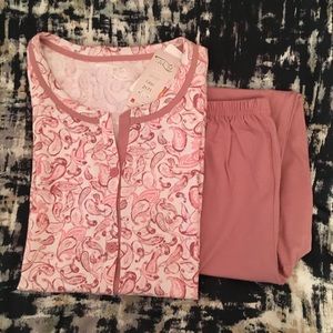 Pink Paisley Cotton Pajamas Set